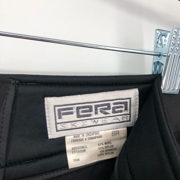 FERA SKIWEAR Vtg Black Stirrup Foot Ski Pants - Picture 7 of 7